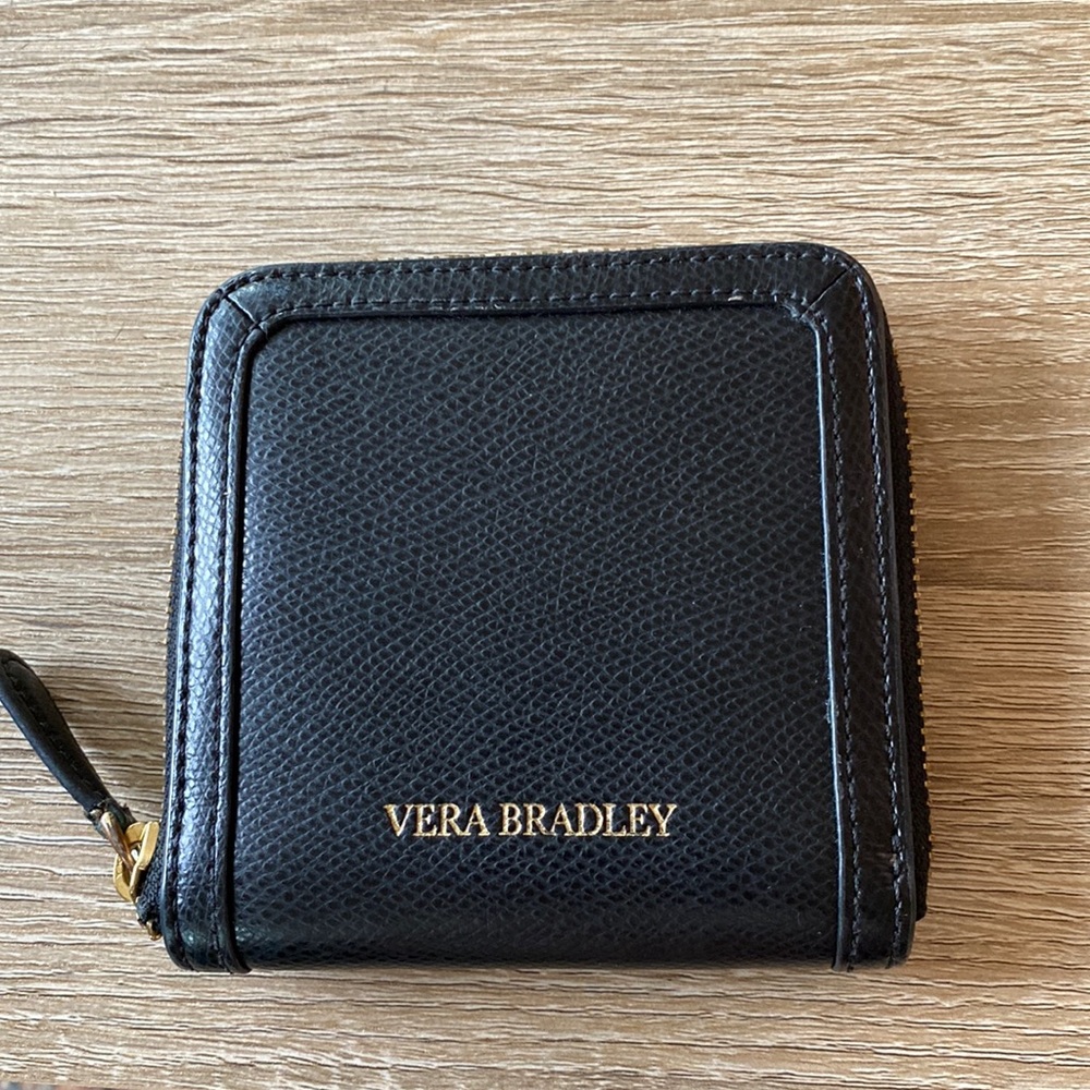 Vera Bradley Genuine Leather Small Zip Wallet
